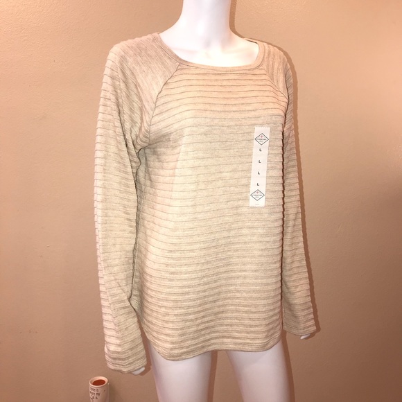 St Johns Bay Sweater NEW Womens Size Large Tan Pullover Light Weight Knit - Picture 13 of 13